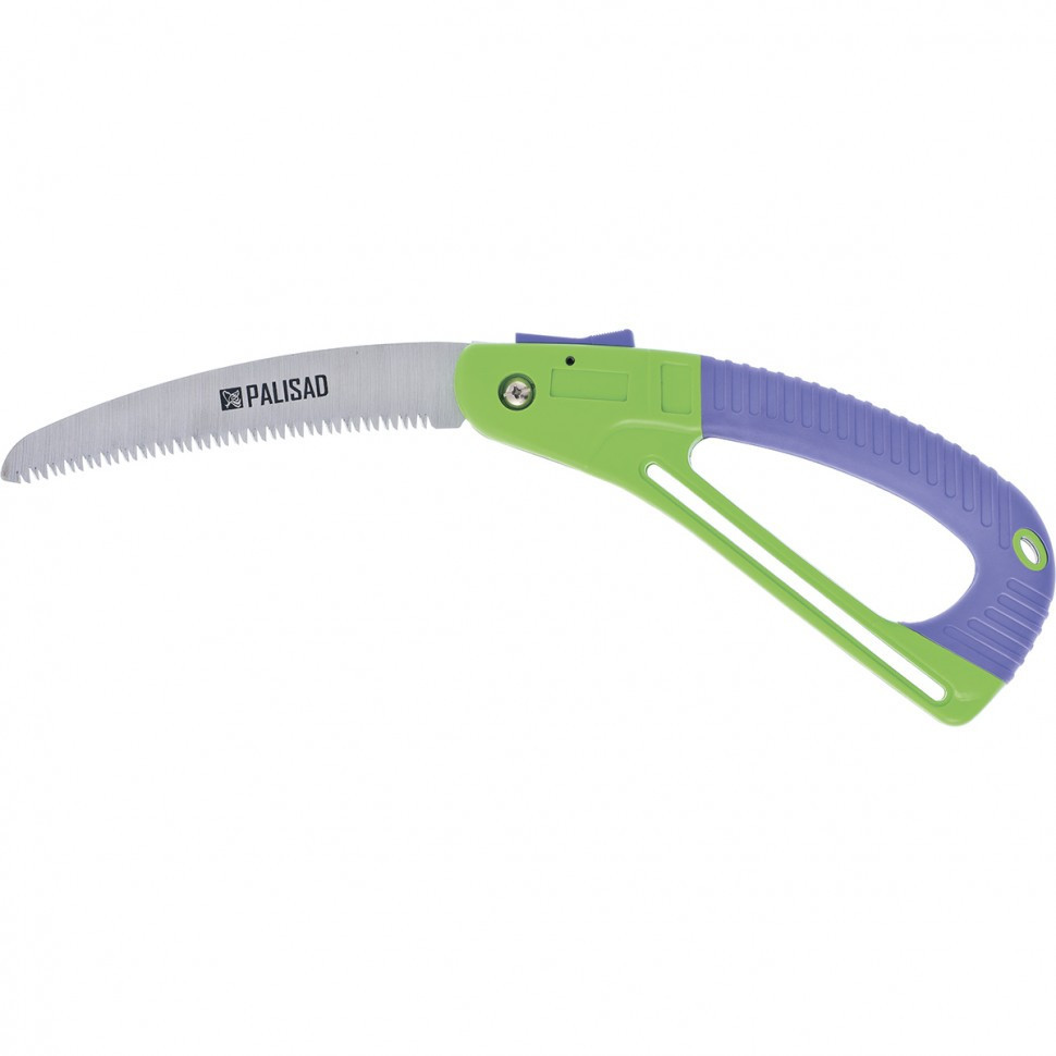 Пила садова складна,175 мм, пластикова обгумована рукоятка, захисний куліса, Palisad Полтава - фото 1