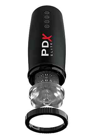 Мастурбатор Pipedream PDX Elite з вібрацією та всмоктуванням, чорний, 22 см Sex Aura Київ