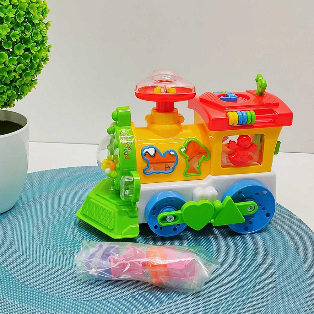 Паровоз розвиваючий TK Group озвучка на батарейках пищалка на трубі підсвічування Червоно-жовтий (93866) Чернігів - фото 1