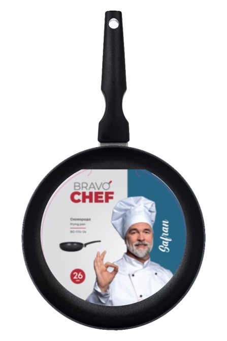 Сковорода BRAVO CHEF Safran 26 см б/кришки (6720858) Киев - изображение 4