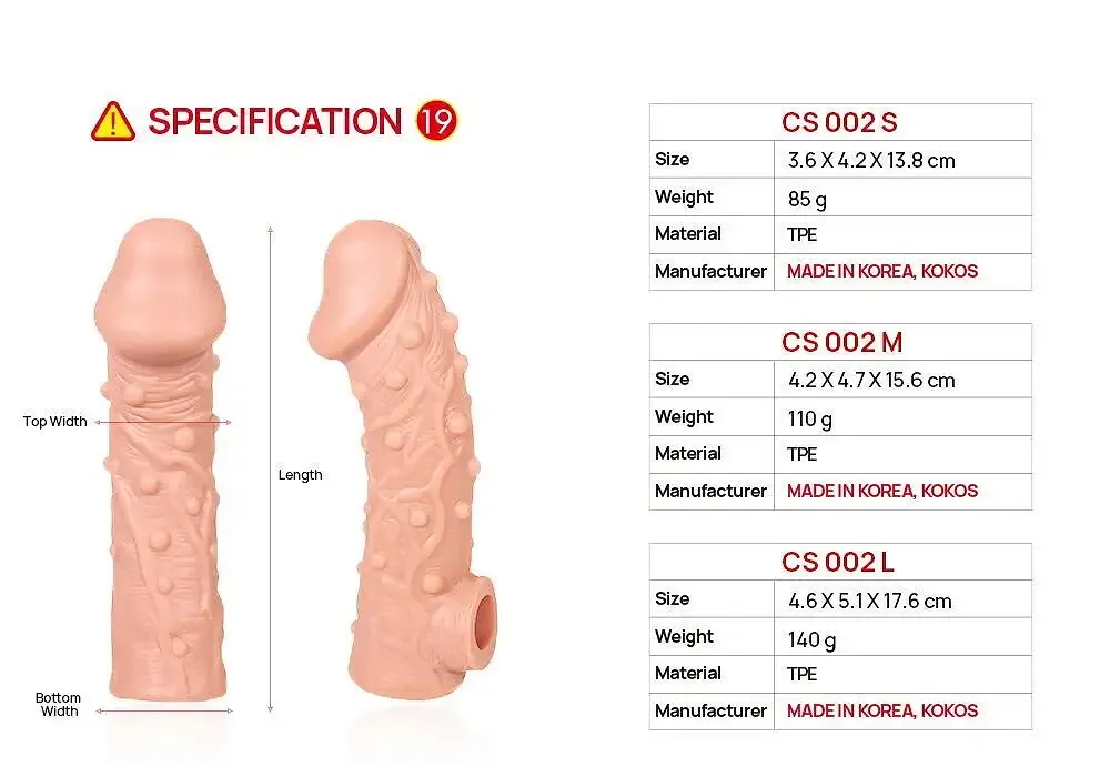 Насадка на член Kokos Cock Sleeve CS 002 S Львів - фото 5