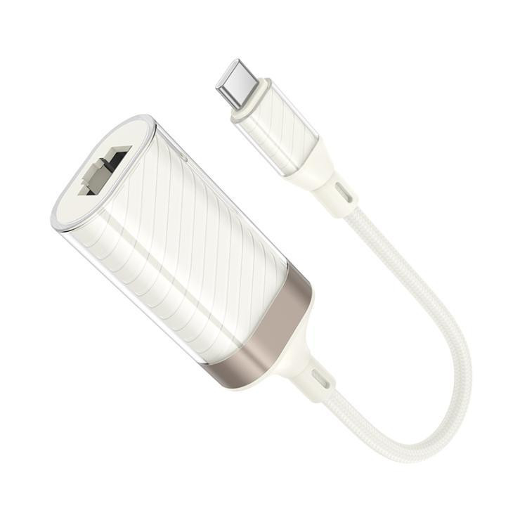 Кабель-переходник HOCO UA41 UA41B Crystal Type-C ethernet adapter(100 mmbps) apricot Киев - изображение 5