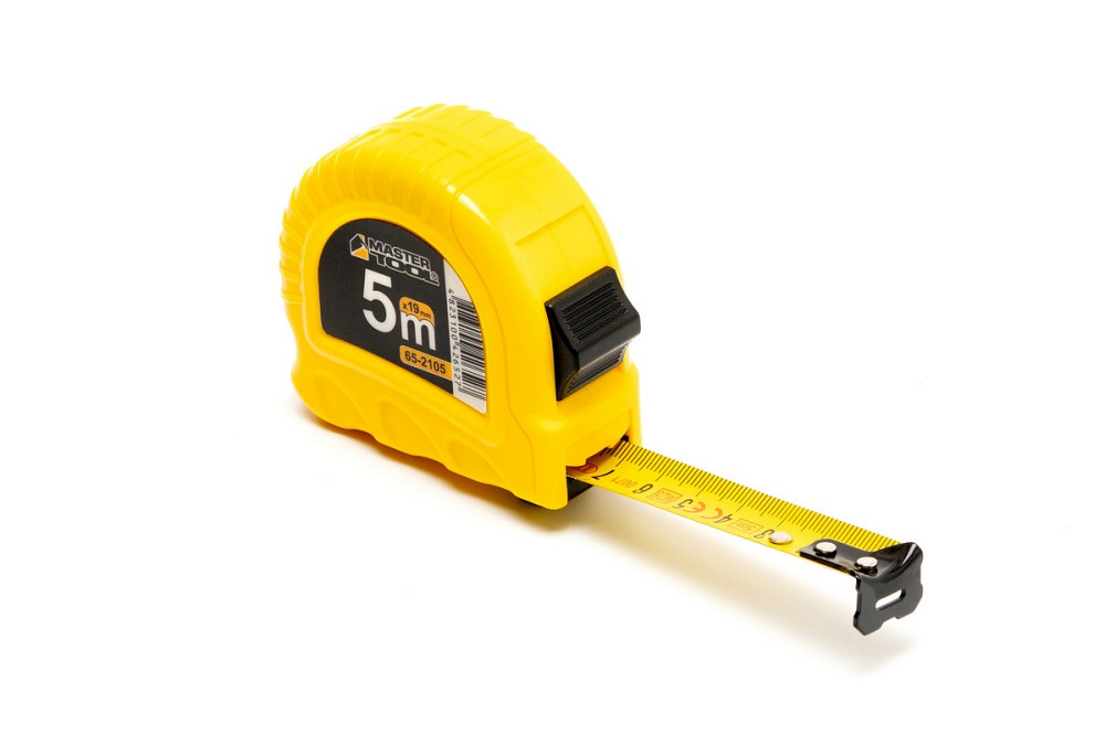 MASTERTOOL Рулетка MASTERTOOL 5 м×19 мм фіксатор полотна кнопка STOP протиковзний гачок 12 шт S Киев - изображение 8