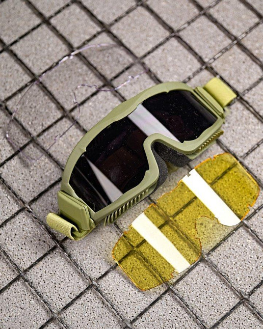 Очки маска  защитные баллистические с вентиляцией олива   ПП7842 Одесса - изображение 4