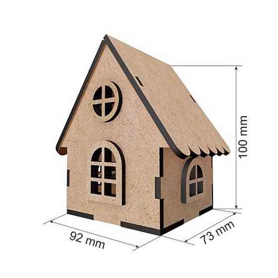 Заготовка для декорування "Будиночок 12" FDPO-403 з LED свічкою в комплекті Вінниця