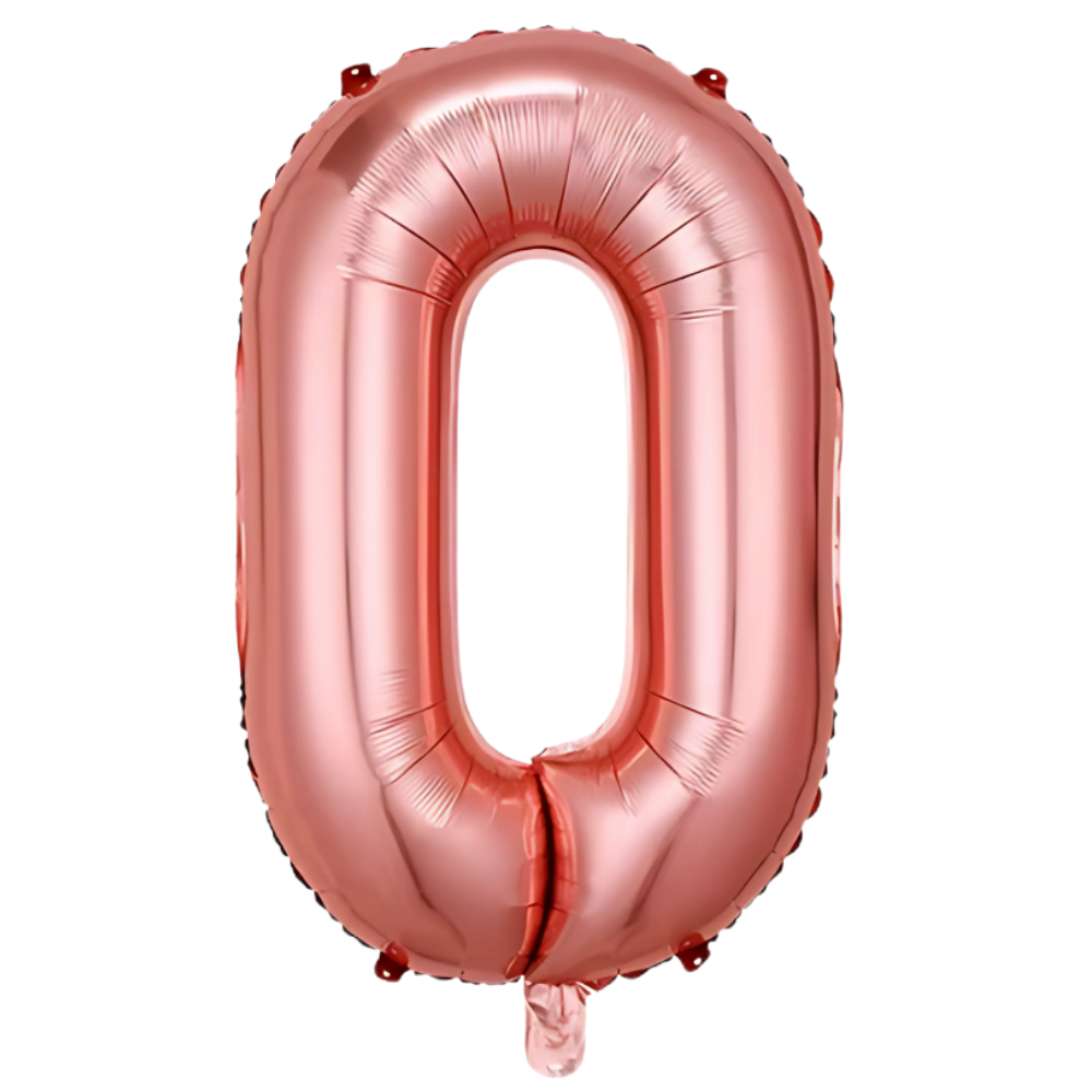 Повітряна куля у вигляді цифри 0 рожеве золото,40 дюймів, фольгована, для свят для дня народження,річниць Кам'янець-Подільський - фото 2