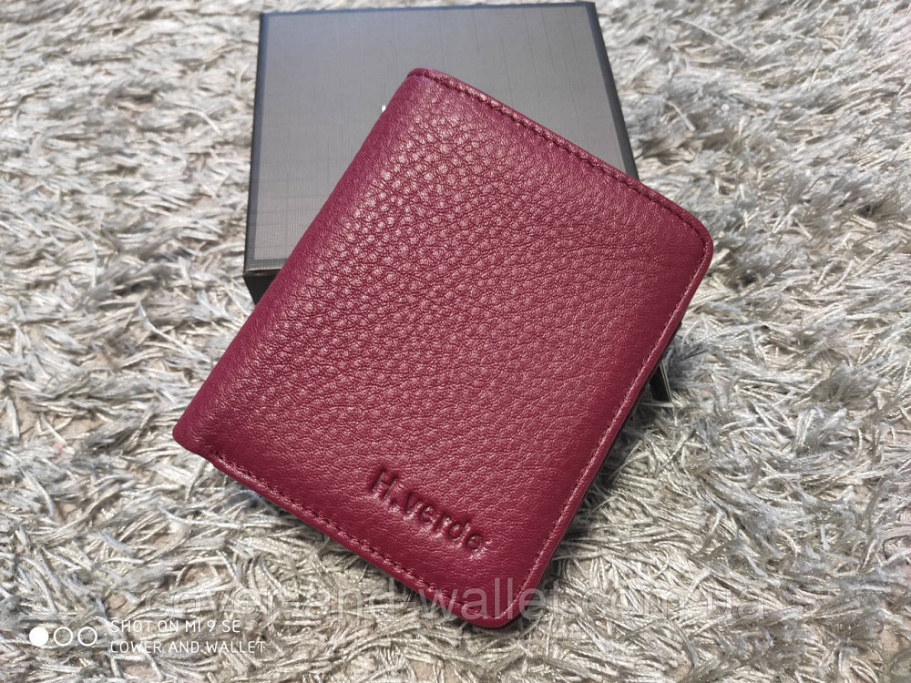 Небольшой женский кожаный кошелек цвета марсала Helen Verde Киев - изображение 6