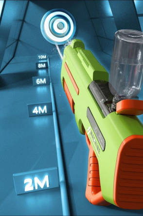 Водный пистолет для детей, электрический бластер, аккумуляторный, игрушечный автомат для детей, зелёный Каменец-Подольский