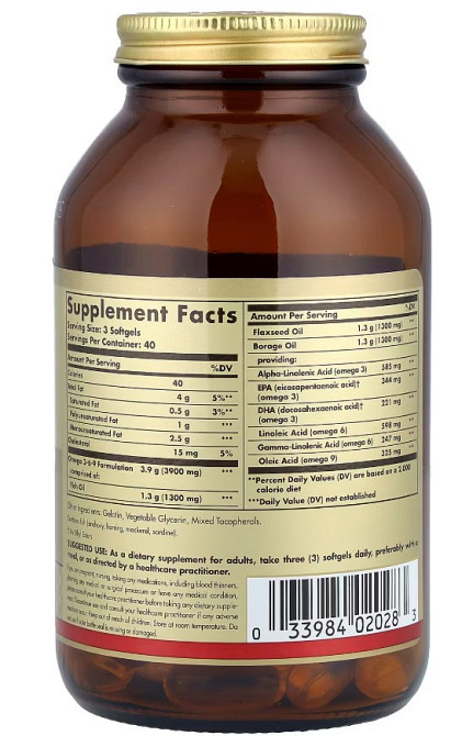 Омега-3-6-9 Solgar Omega 3-6-9 1300mg 120 капс Киев - изображение 5
