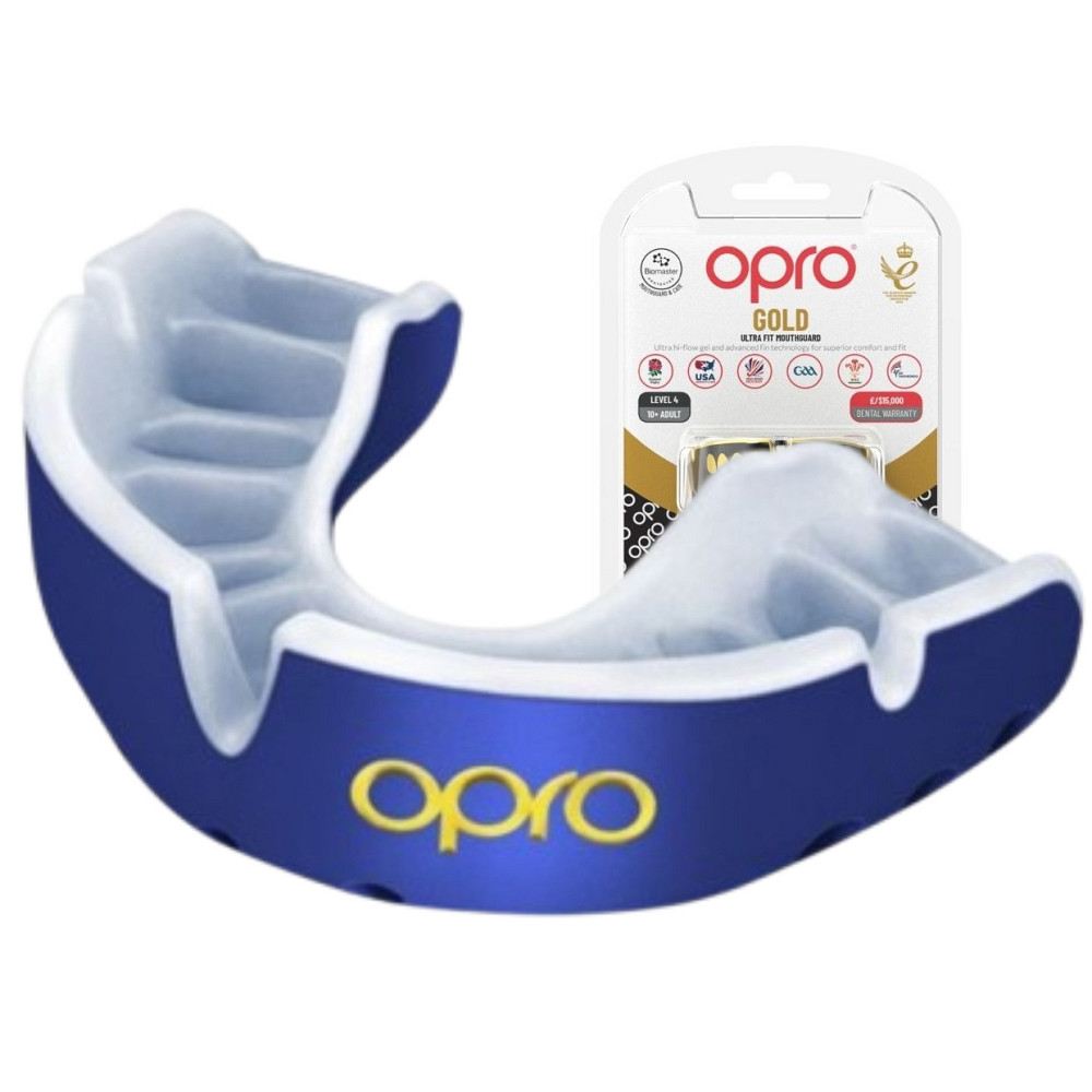 Капа OPRO Gold доросла (вік 11+) Blue/Pearl (art.102504002) Луцк - изображение 1