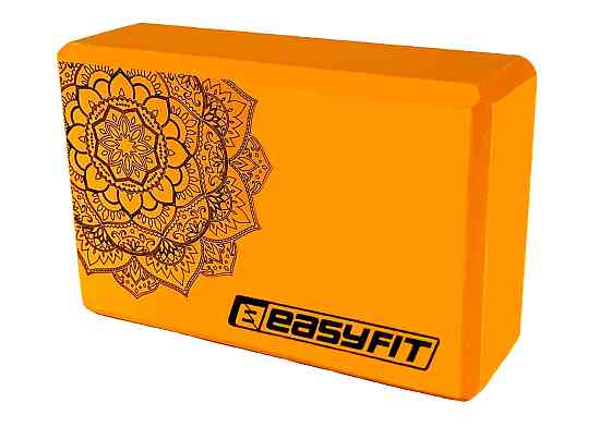 EasyFit Блок для йоги EasyFit EVA з малюнком помаранчевий Коломия