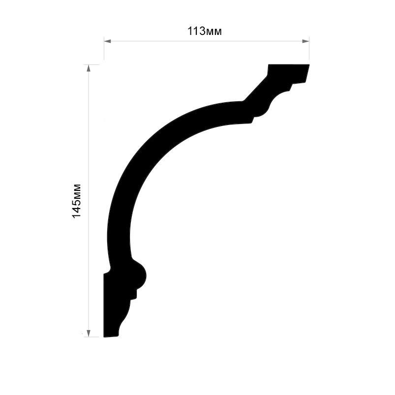 Карниз гладкий полиуретановый Harmony K 249 Днепр - изображение 3
