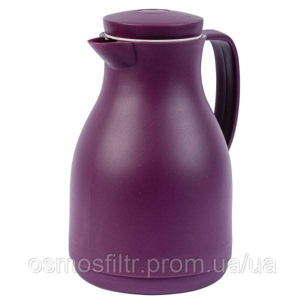 Термос/кувшин Axentia 1л с кнопкой фиолетовый стеклянная колба 17х24х14 см (135293) Киев - изображение 5