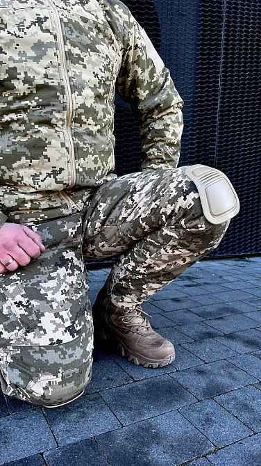 Військові зимові пікселі штани з наколінниками Штурмові зимові тактичні міцні штани піксель усі розміри Львів - фото 8