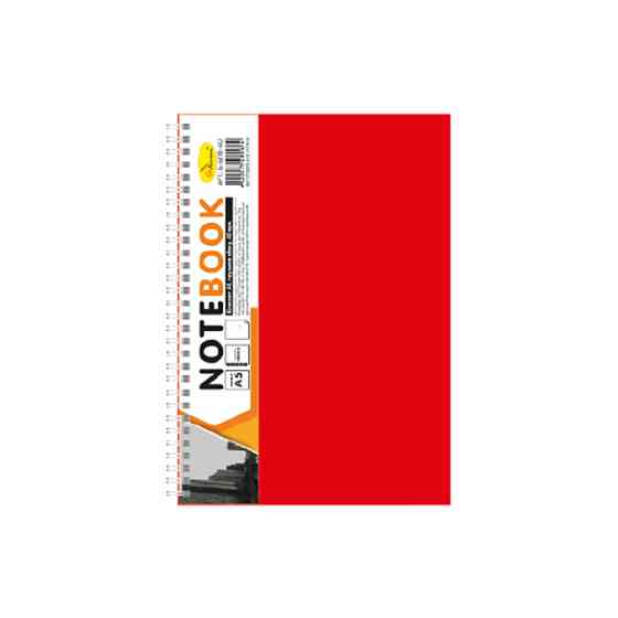 Блокнот А5 Б-БП5-60, 60 листов, пружина сбоку Красный Винница