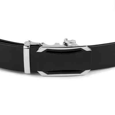 Ремень Vintage Мужской с черной вставкой на пряжке Черный (20255) Винница