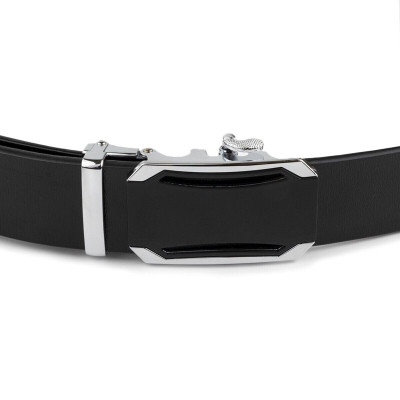 Ремень Vintage Мужской с черной вставкой на пряжке Черный (20255) Винница - изображение 6