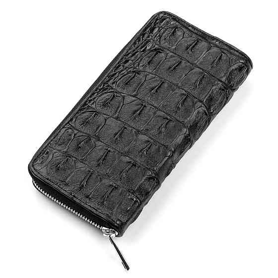 Гаманець-клатч з натуральної шкіри крокодила Чорний (CROCODILE LEATHER) Київ