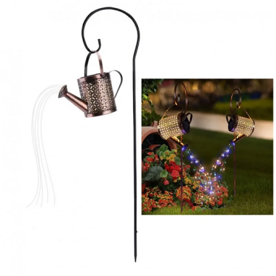 Лейка на солнечной батарее декоративный LED с эффектом капель разноцветный. Одесса
