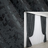 Комплект готових штор VR-Textil Льон мармур Pavliani ХО № 1262ш Графітовий 100х280 см 2 шт (31-560)