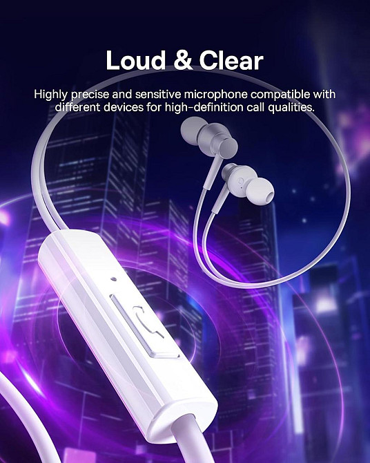 Наушники Baseus Encok CZ11 Wired Earphones Moon White A00164300213-Z1 Одесса - изображение 6