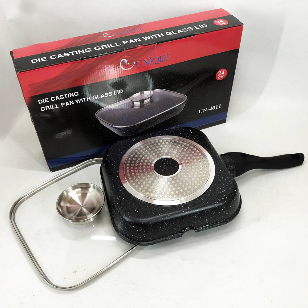 Лита алюмінієва сковорода, Сковорода алюмінієва поглиблена для приготування на пару CA-81 Івано-Франківськ - фото 6