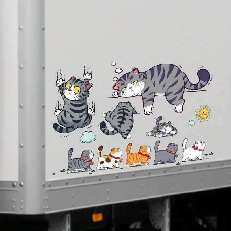 Наклейки для автомобиля с котиками — смешные деколи 29×21 см Киев - изображение 3