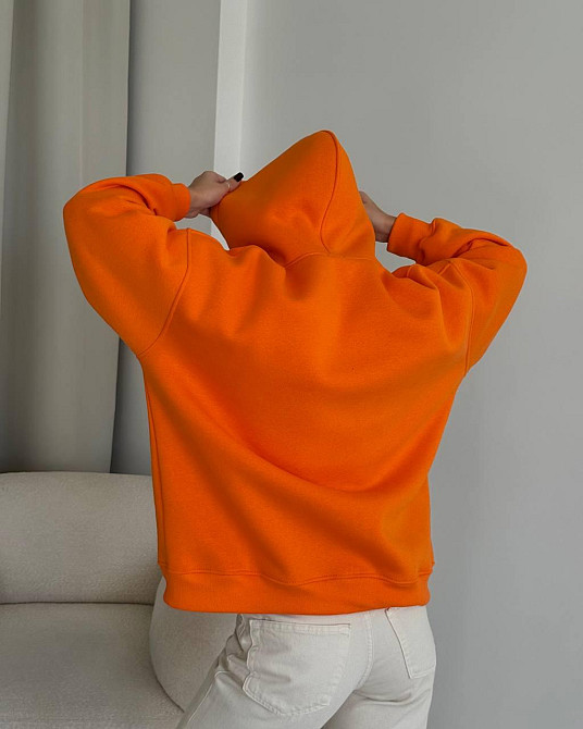 Женская стильная оверсайх худи турецкая трехнить на флисе ПЕНЬЕ Одесса - изображение 2