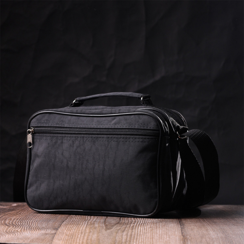 Удобная мужская сумка на плечо из качественного полиэстера FABRA 22577 Черный Киев - изображение 4