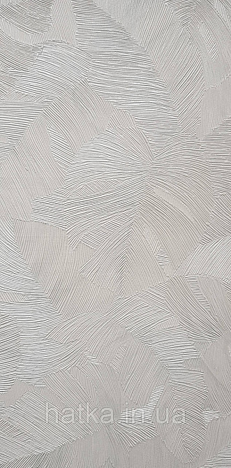 Шпалери вінілові на флізеліні Grandeco Time метрове листя монстери структурні білі молочні сріблясті 3д Київ - фото 1