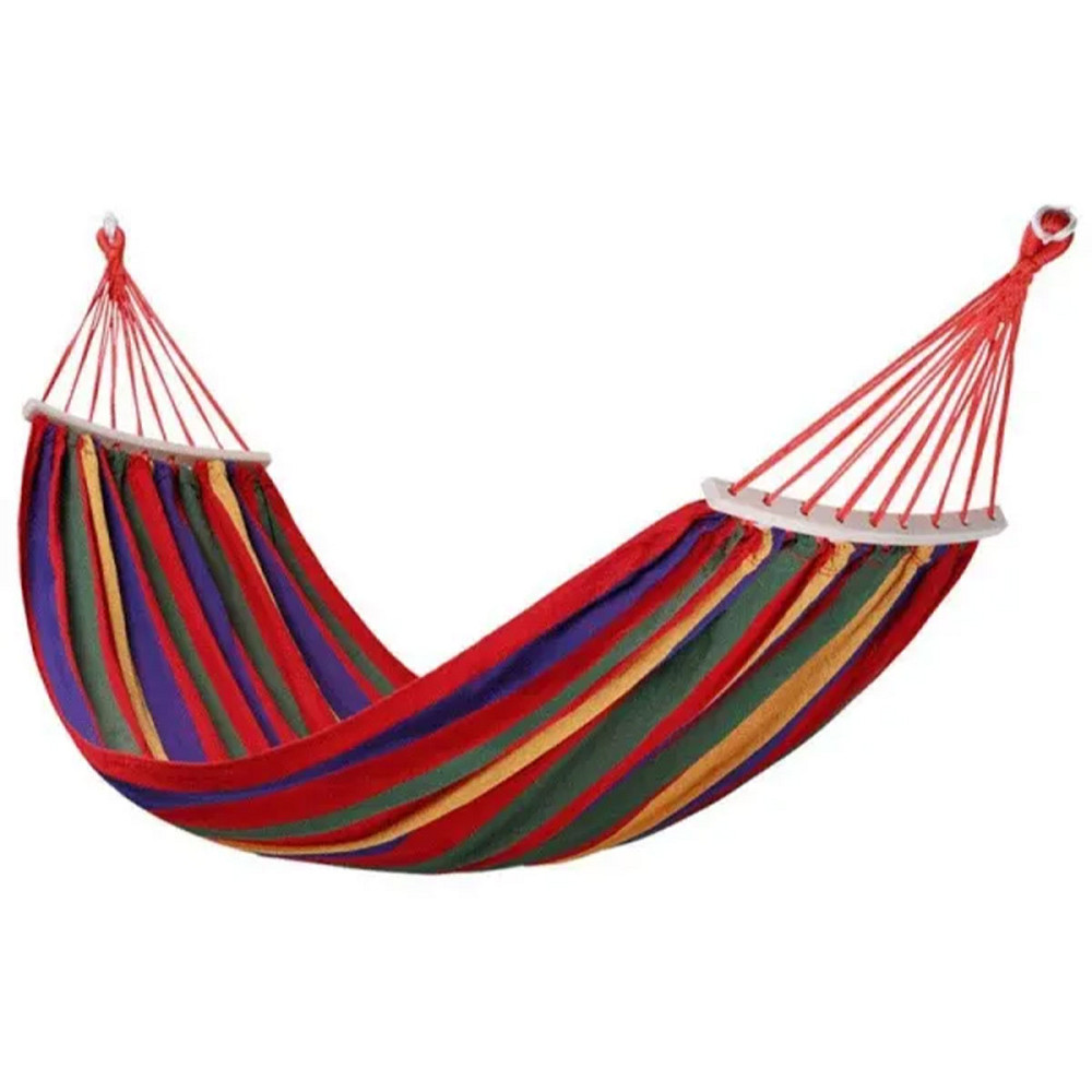 Lugi Гамак туристичний підвісний тканинний 174х80 см з планкою Червоний SJ-0010-2R Коломия - фото 1