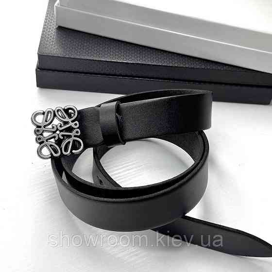 Жіночий брендовий шкіряний ремінь Loewe silver Київ