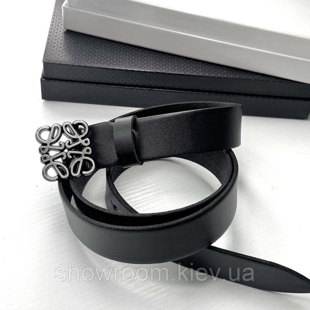 Жіночий брендовий шкіряний ремінь Loewe silver Київ - фото 1