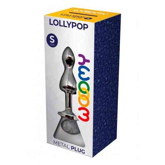 Металлическая анальна пробка Wooomy Lollypop Double Ball Metal Plug S, диаметр 2,8 см, длина 8,5 см Sex Aura Киев