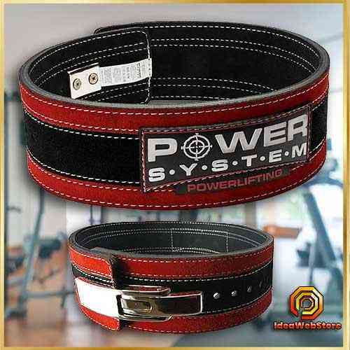 Пояс для тяжёлой атлетики с поддержкой спины атлетический пояс штангиста Power System кожаный размер S/M Киев