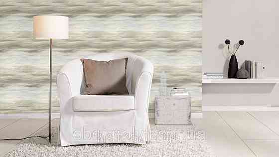 Шпалери метрові вінілові на флізеліні Rasch Clas абстракція хвилі хмари бірюзові чорні Київ