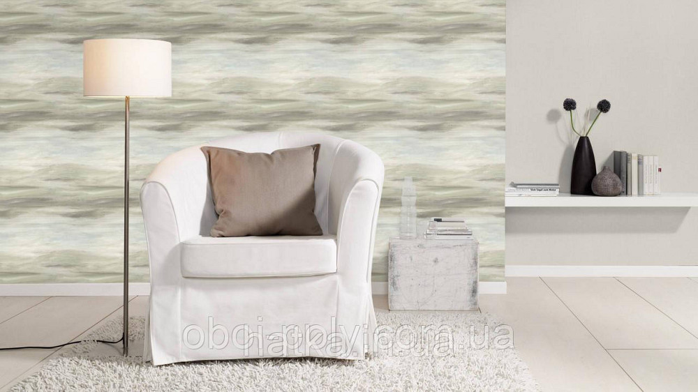 Шпалери метрові вінілові на флізеліні Rasch Clas абстракція хвилі хмари бірюзові чорні Київ - фото 1