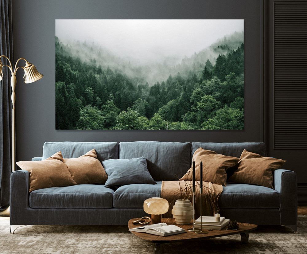 Картина холст у вітальню / спальню Лісовий масив    MLP_101  ( 60х30см ) 90х180см Київ - фото 3