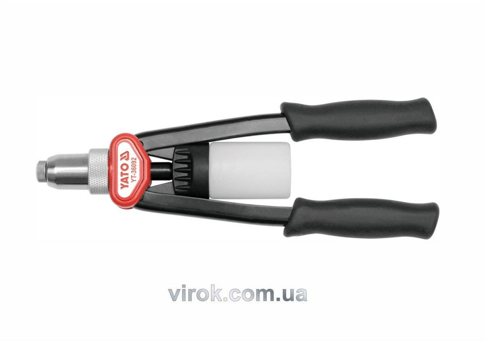 Заклепочник дворучний YATO з обертовою головкою для нітів Ø= 3,2; 4; 4,8; 6,4 мм, l=328 мм [12] Одесса - изображение 1