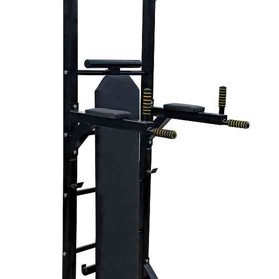 Турник + брусья + скамья + крепление под грушу напольная стойка 50х50 мм KZ-839 разборная Киев