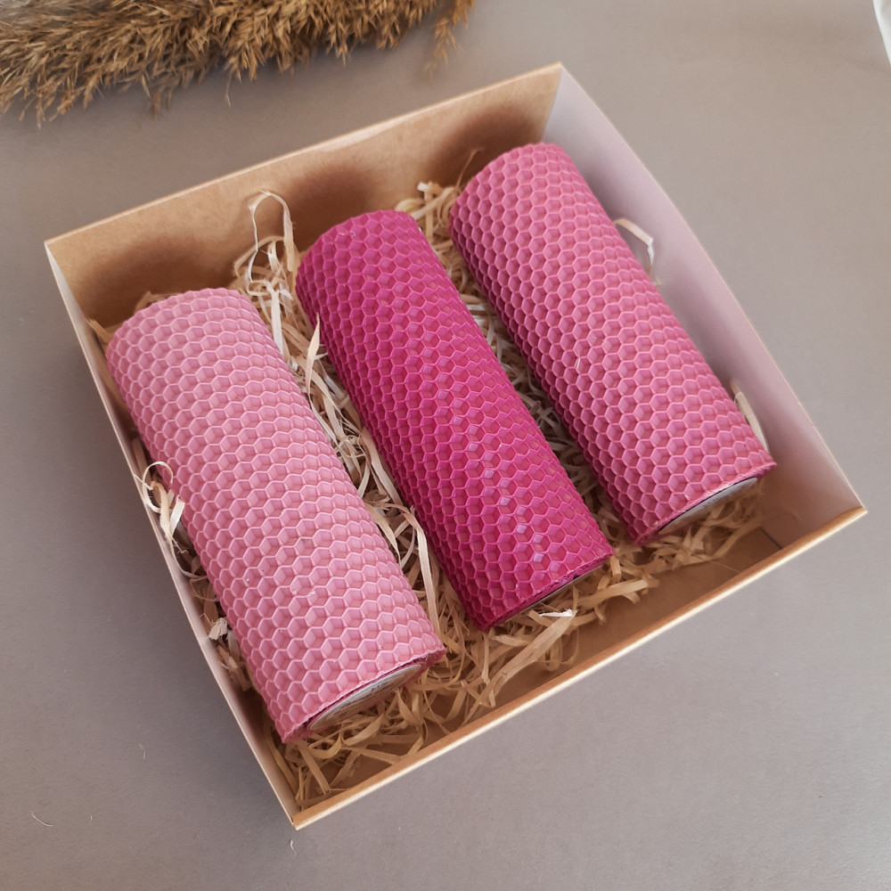 Набір трьох свічок з вощини Царство Меду 13 см Nabor1023 Одеса - фото 5