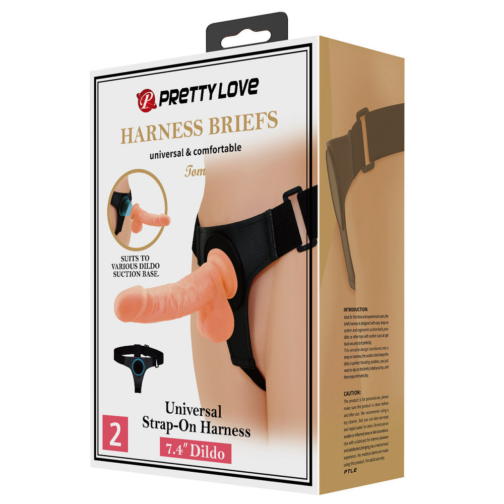 Страпон - Pretty Love Harness Briefs Tom 7.4" Sex Aura Київ - фото 10