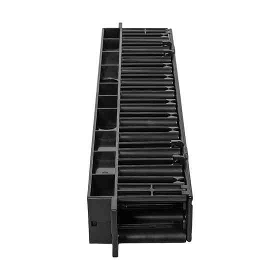 Кабельний організатор Trinix TRX-1U/CM-HP Black horizontal горизонтальний пластиковий на 12 портів для комутаційної шафи 19