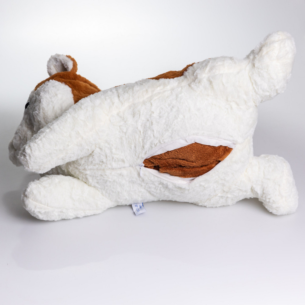 М'яка іграшка-плед, подушка 3 в 1 Хаскі плед в іграшці 50×30×26 (см) Коричневий 7124BR Коломия - фото 3