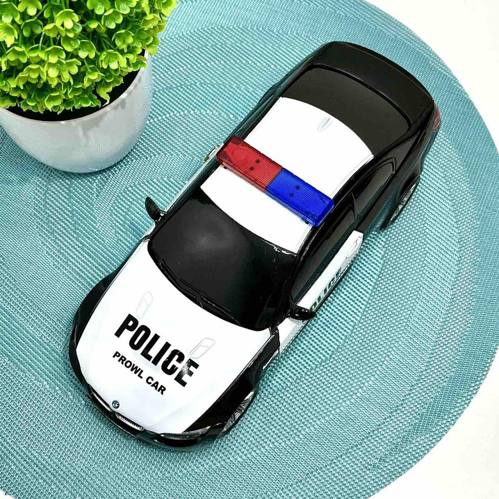 Машина на радіокеруванні Поліція пульт 2.4GHz підсвічування акумулятор 4.8V гумові колеса USB кабель Чорна (866-1803 PB) Чернігів - фото 7