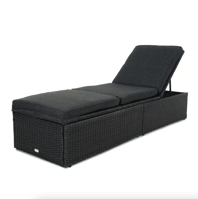 Садовий шезлонг Di Volio Asco чорний Київ - фото 1