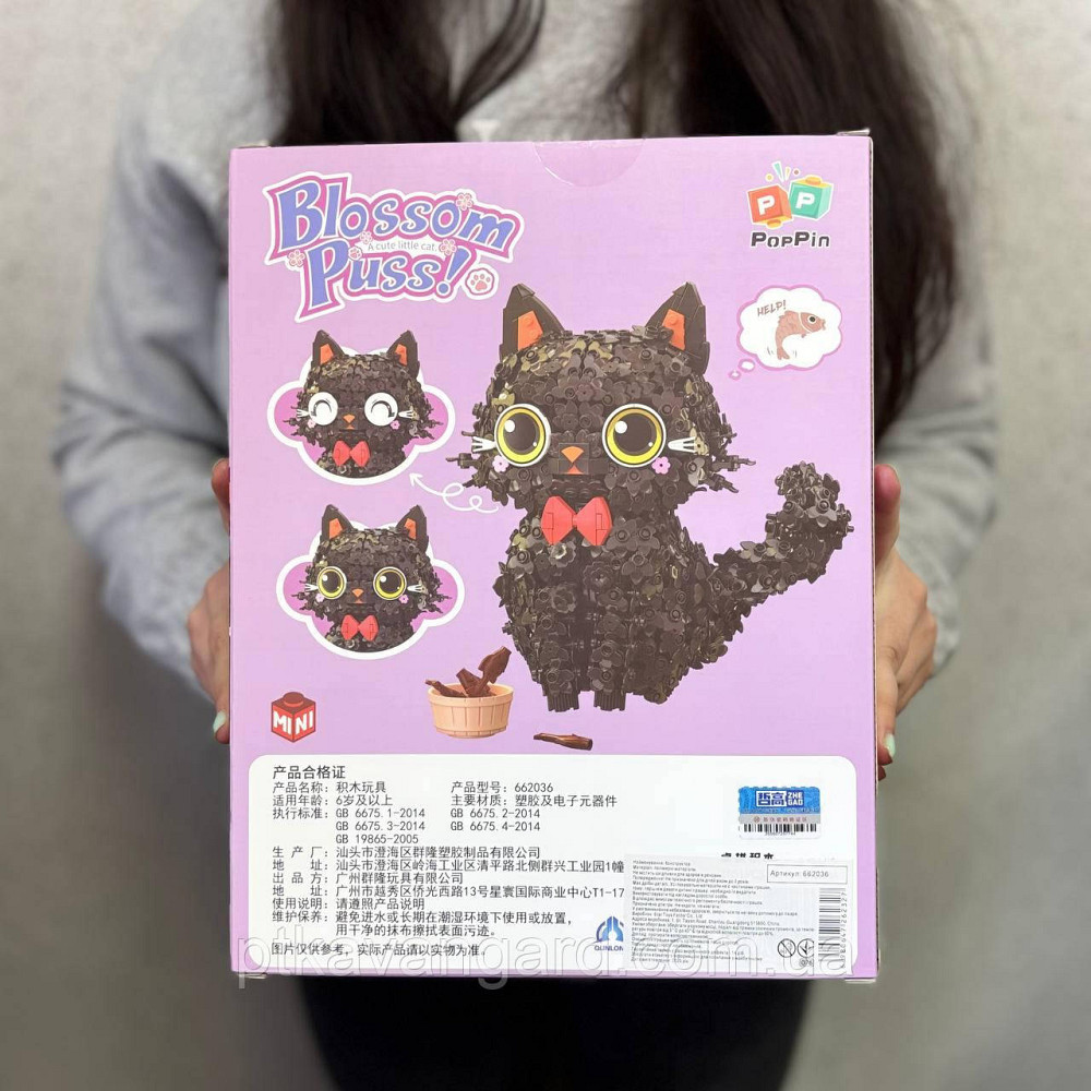 Конструктор чорна кішечка в квіточках 1651 деталь 662036 Хмельницький - фото 2