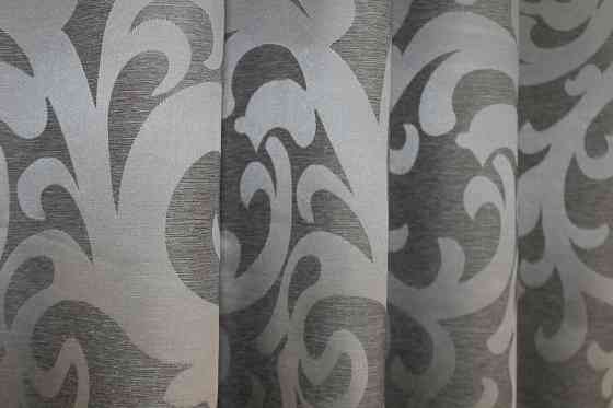 Шторна тканина жакард, колекція "Вензель", висота 2,8м колір сірий 293ш Київ