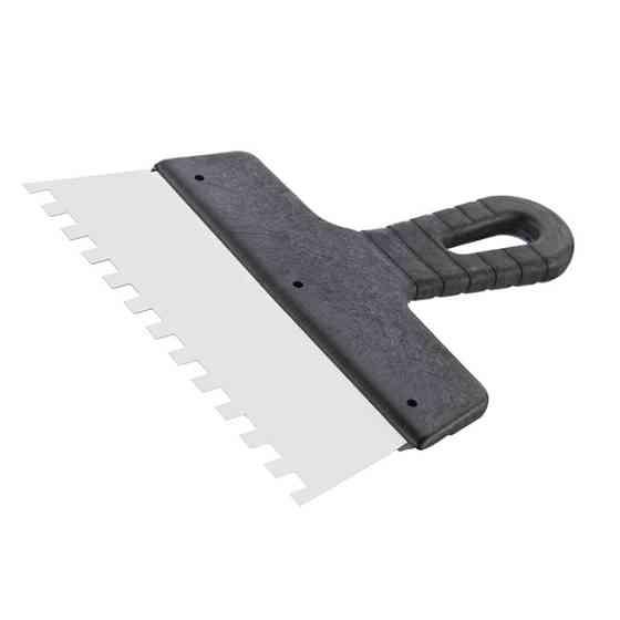 Шпатель із нержавіючої сталі, 200 мм, зуб: 8×8 мм INTERTOOL KT-2208 Київ