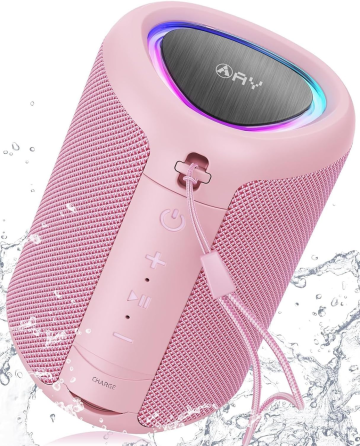 Портативна Bluetooth-колонка AY-SPKA46, 15 Вт, Bluetooth 5.3, TWS, LED-підсвічування, IPX5, AUX, TF, чорна Київ
